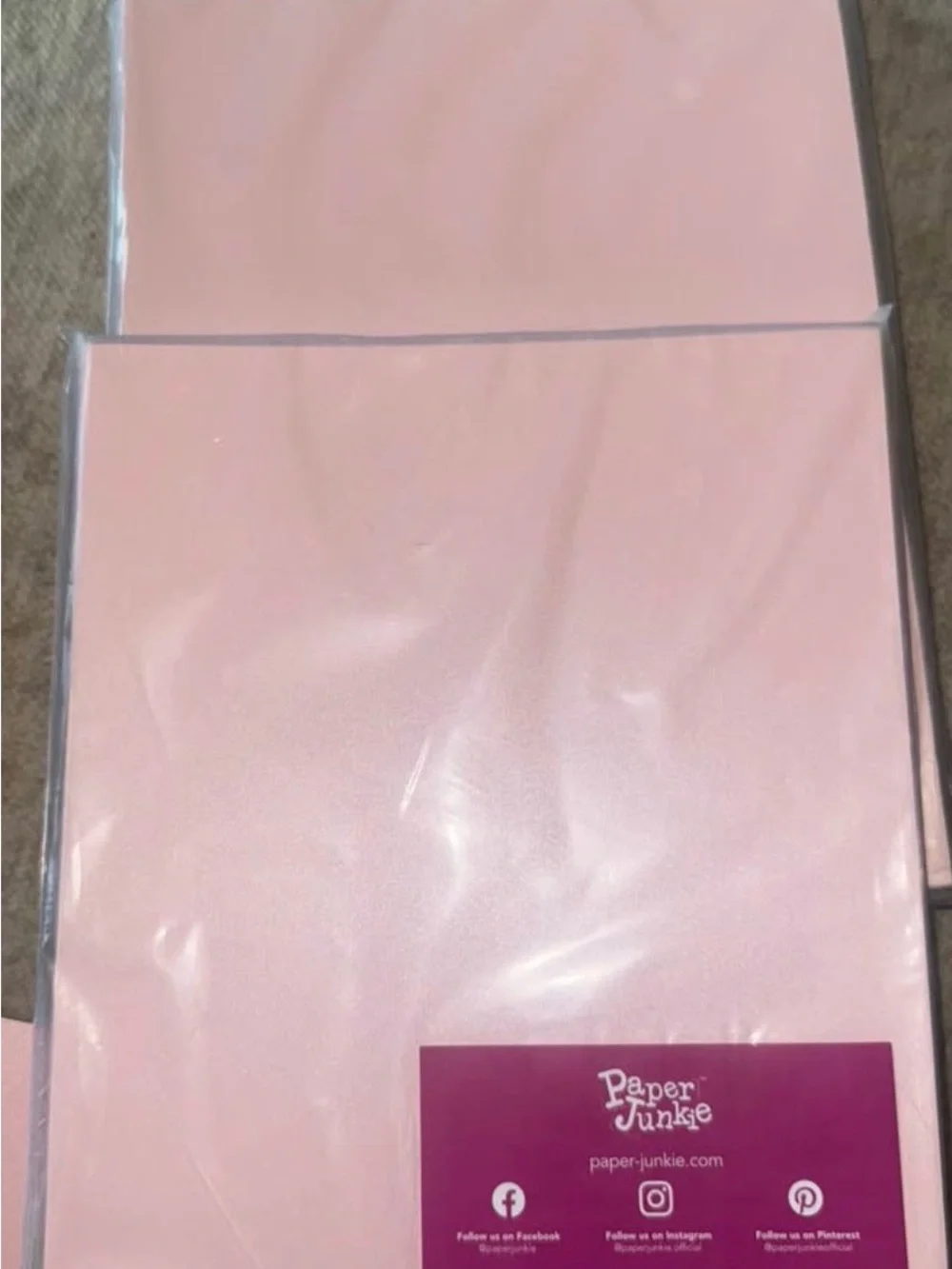 Paper Junkie Blush Pink Glitter Cardstock Paper – 30 Sheets – 8.5” x 11”